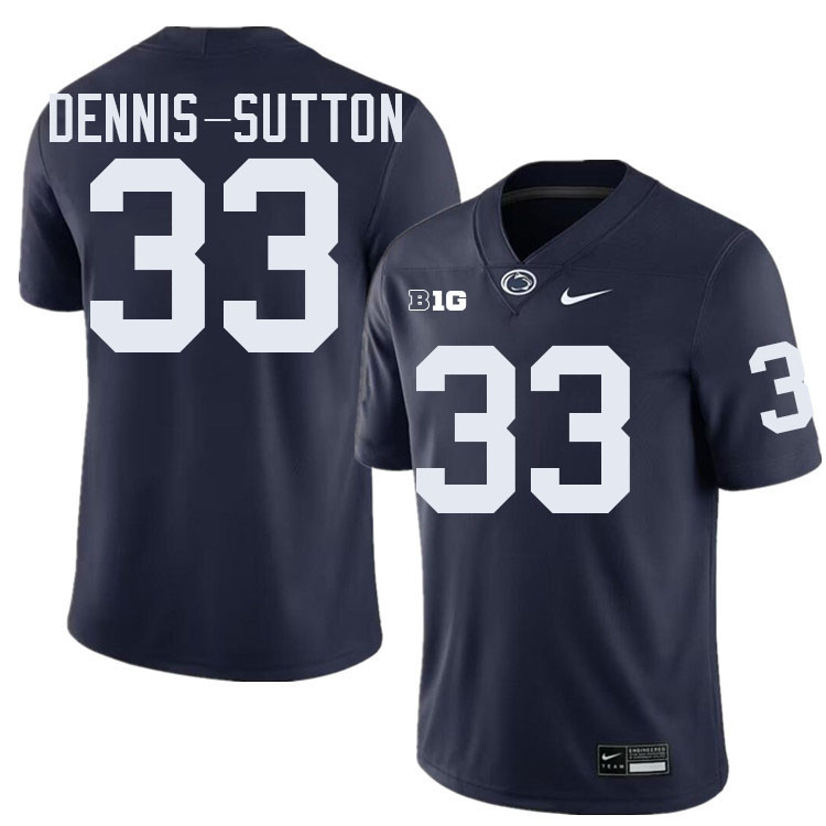 Dani Dennis-Sutton Penn State Jersey,PSU Nittany Lions #33 Dani Dennis-Sutton Football Uniforms-Navy